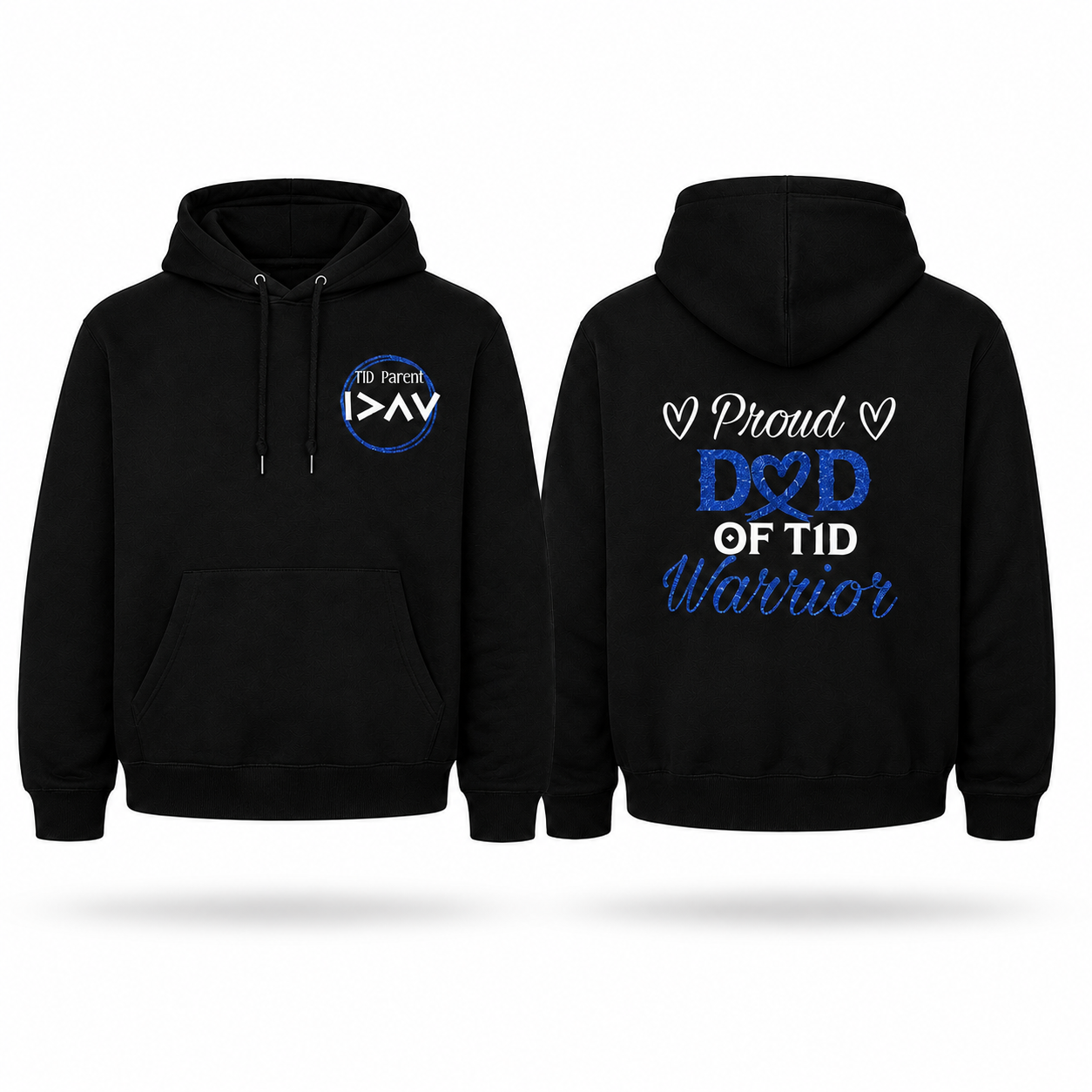 Proud M💙M or D💙D of T1D Warrior Hoodie